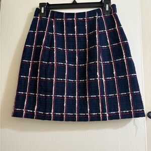 Favorite Daughter First Wife Mini Skirt in Navy Plaid